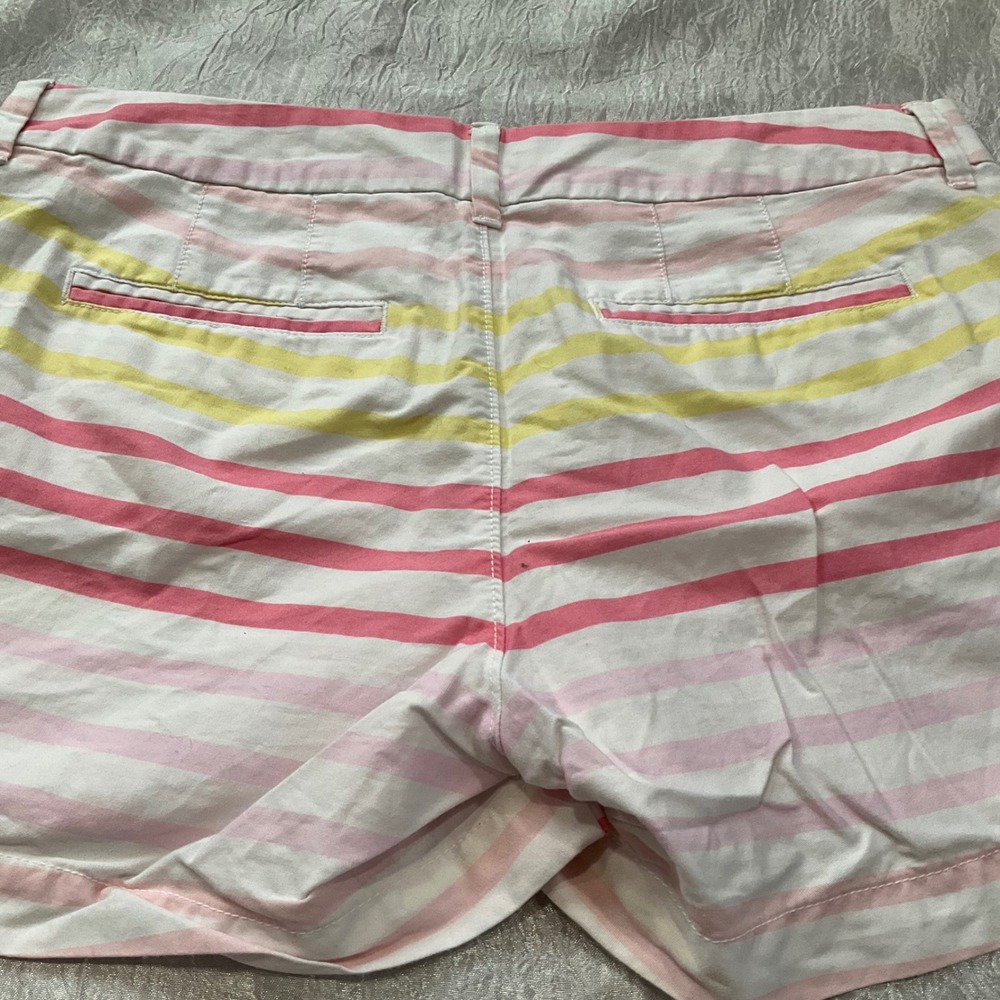 Old Navy Womens 6 Pastel Striped Chino Shorts Cotton Summer Beach Preppy Casual - Picture 5 of 8